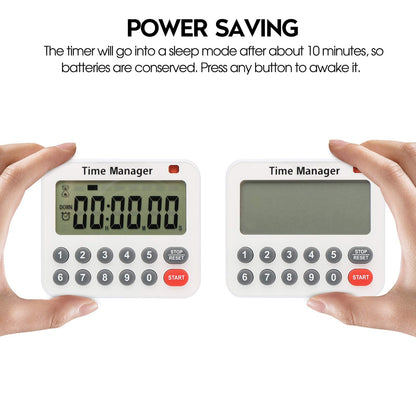 AIMILAR Magnetic Digital Kitchen Timer with Direct Numerical Keypad, Loud Alarm - 99Hr Countdown Count Up Timer for Cooking Baking Classroom, Batteries Included