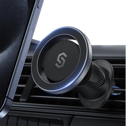 SYNCWIRE for MagSafe Car Mount, Flexible Rotation Magnetic Phone Holder for Car Vent, Hands Free Car Air Vent Phone Holder Clip Universal Compatible with iPhone 16 Pro Max 15 14 13 12 MagSafe Case
