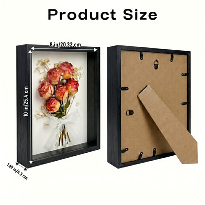 3 Pcs 8x10 Inch Shadow Box Frames Acrylic,Shadow Box Frame Display Cases,Cases for Pressed Flowers Keepsakes Tickets Photos (Black)