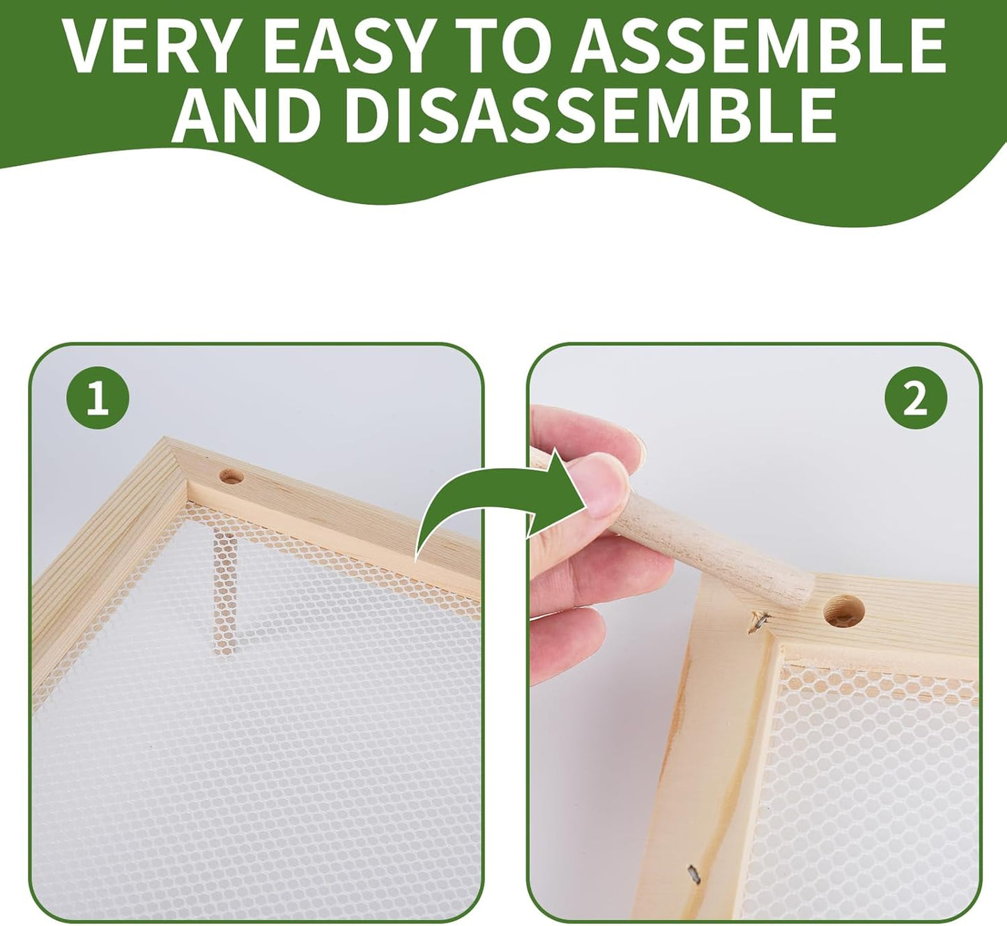 YiePhiot 2 more(4 packs) Herb Drying Rack, Wooden Herb Drying Rack, Herb Drying Storage with layer herb drying rack