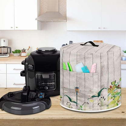 DISNIMO Wood Dragonfly Dust Cover for Electric Pressure Cooker, Insulated Protective Cover