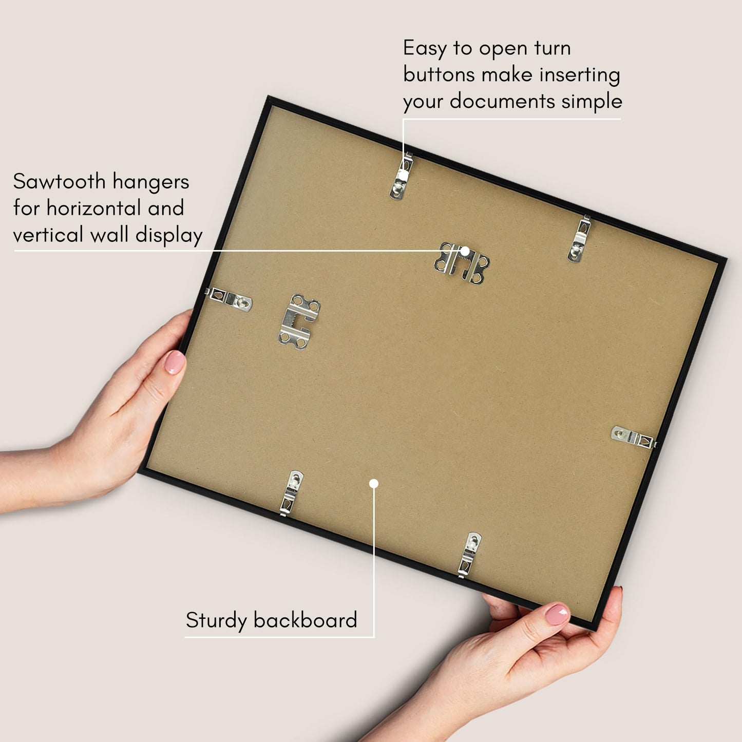 Americanflat 11.5x14 Diploma Frame with Shatter-Resistant Glass - Use as 8.5x11 Frame with Mat or Display 11.5x14 Document Without Mat - Legacy Collection - Certificate Frames for Wall - Black