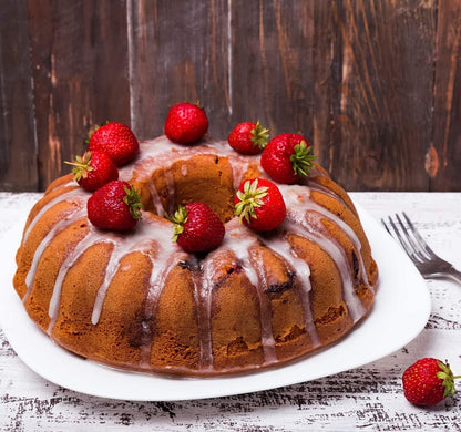 2 PCS Non-stick Fluted Silicone Cake Pans, 8.7 Inch with Sturdy Handle, Perfect Bakeware for Cake, Jello, Gelatin,