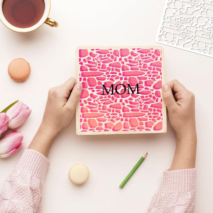 12 Pieces Brick Stencil Template, 6" x 6" Brick Wall Stencil Reusable Crafts Stencils for DIY Crafts Cookie Cake Journaling Scrapbooking Card Making Airbrushing Painting or Mixed Media (12-Brick)