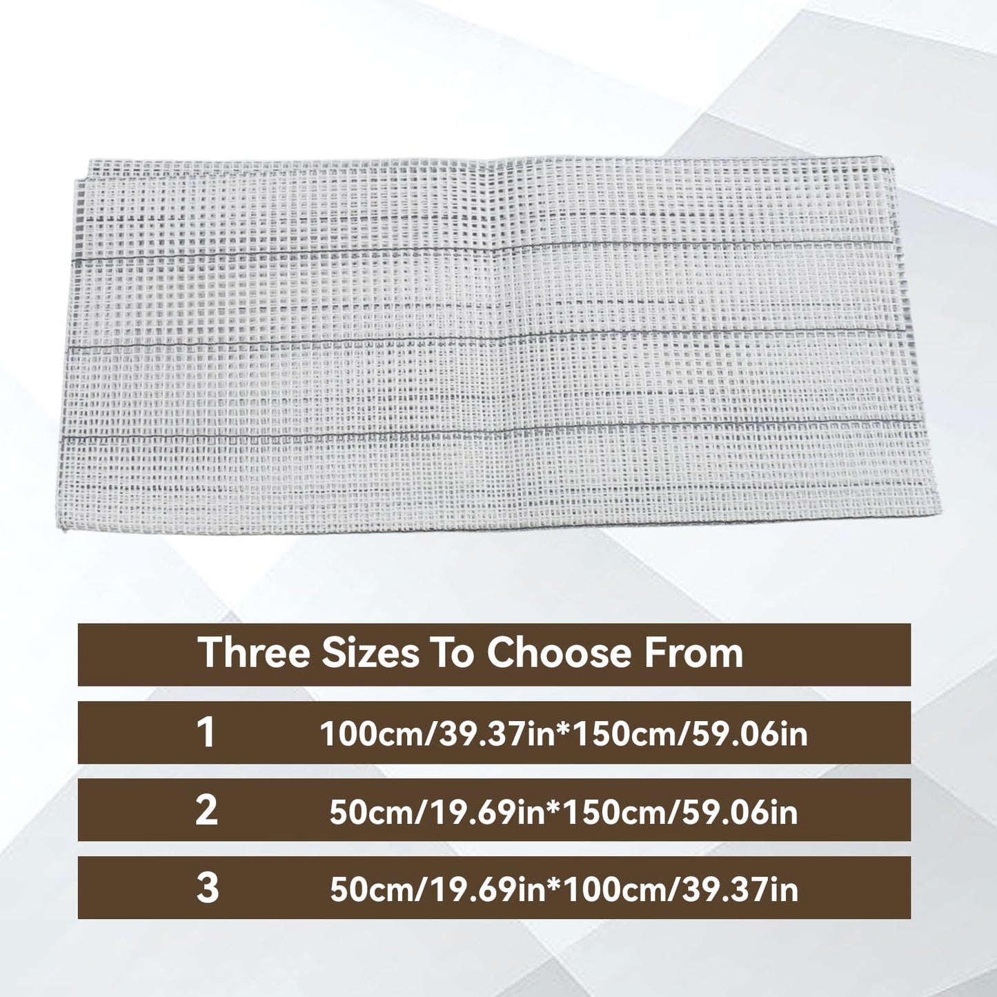 HERCHR Latch Hook Canvas,Rug Making Canvas Latch Hooking Mesh Fabric Blank Rug Hooking Mesh Canvas Kit DIY Mesh Sheet Multipurpose Rug Hooking Mesh for Embroidery Knit(100 * 150cm)
