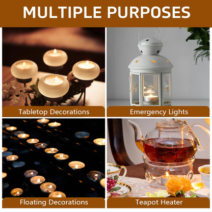 Yihurlm 200 Pack Tea Lights Candles Bulk,4 Hours Burning Long Time, Unscented White Tealight Candles, Smokeless Tea Lights for Home Weddings Shabbat Emergencies