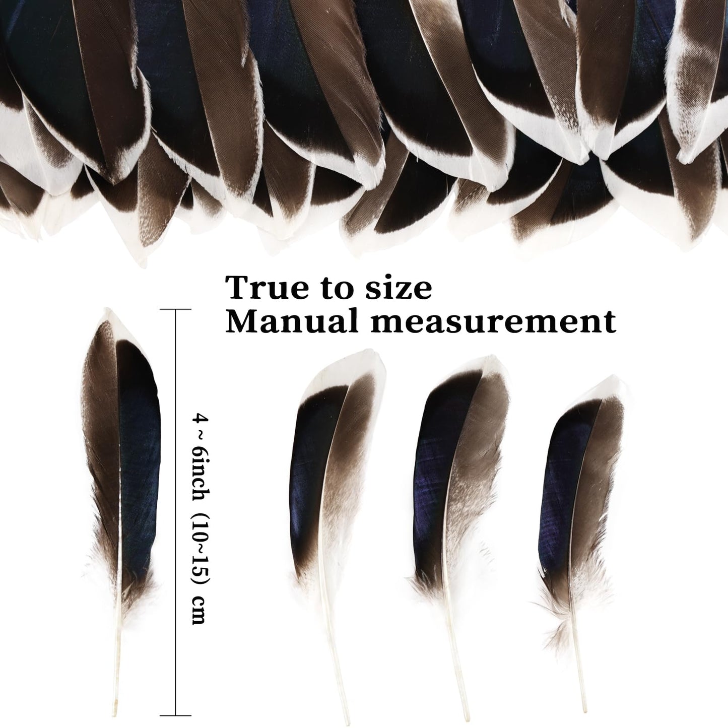 FeelfunFeather 240pcs Duck Feathers 4-6 inch Natural Feather Bulk for Craft Wedding Home Party Costumes Decoration