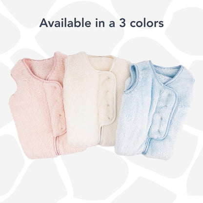 Little Giraffe Chenille Dream Sack, Cream - 1 TOG Sleep Sack 0-6 Months with Double-Zipper Design for Easy Diaper Changes - Ultra-Soft Baby Wearable Blanket with Chin and Zipper Guards