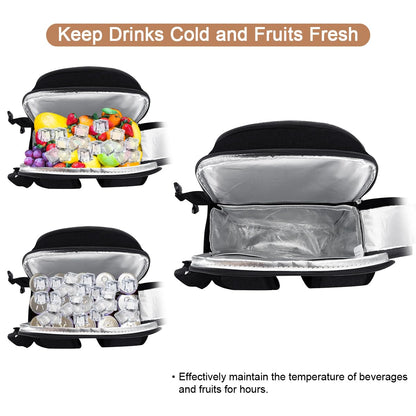 Sunflora Insulated Picnic Backpack for 2 Person Bag with Cooler Compartment, Wine Pouch, Blanket and Stainless Steel Cutlery Set for Couple, Lovers and Friends (Black)