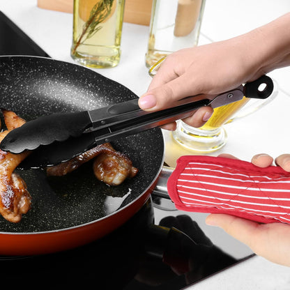 uxcell 2Pcs Pot Handle Sleeve, Heat Resistant Iron Skillet Handle Covers for Kitchen Baking Cooking Supplies (Red)