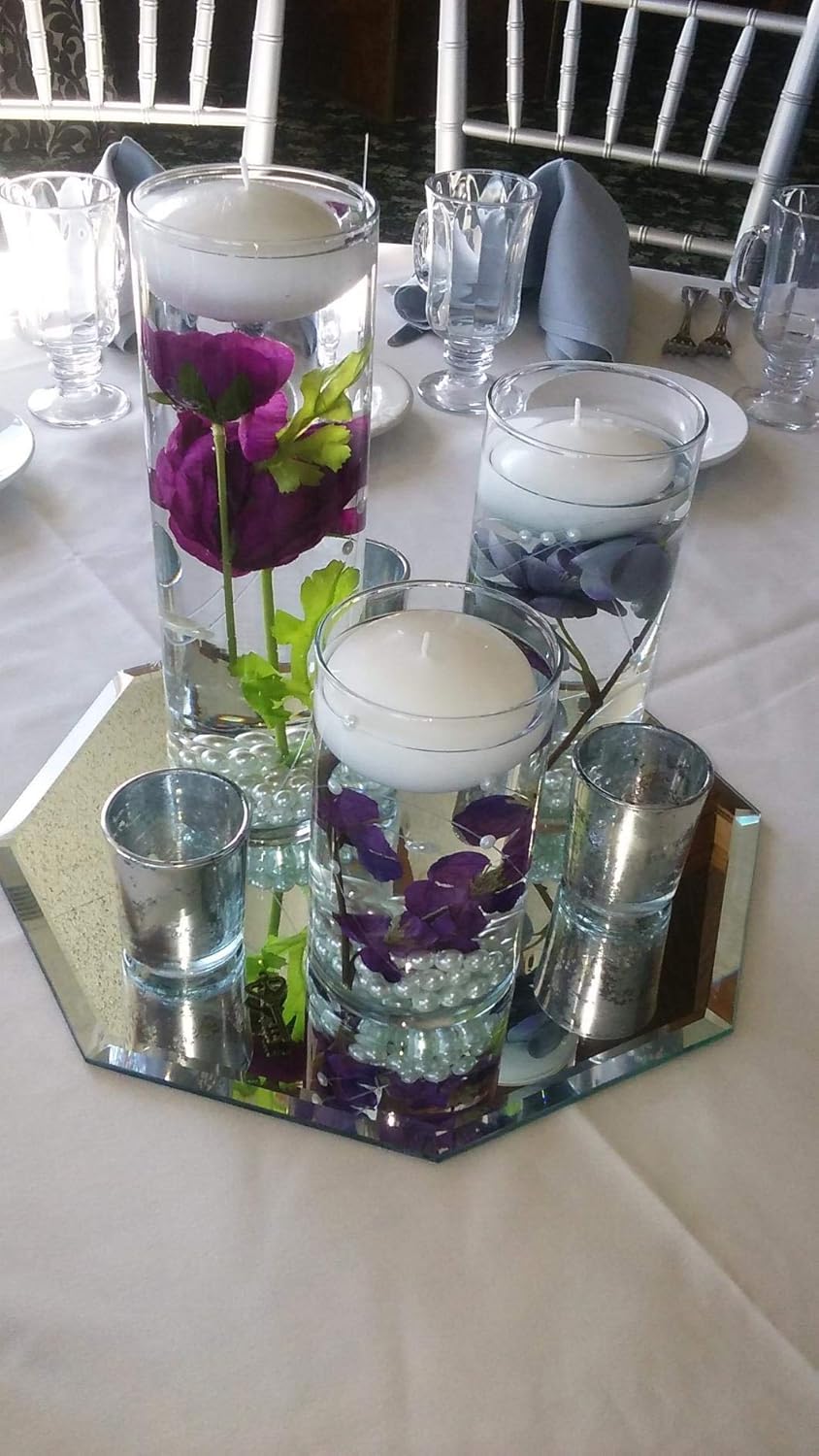 Floral Supply Online 9" Tall x 3.5" Wide Cylinder Glass Vase with Flower Guide Booklet for Weddings, Events, Home Decor