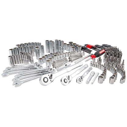 CRAFTSMAN 230 Pcs Mechanics Tool Set, Socket Wrench Set, Car Tool Kit with VERSASTACK Toolbox, SAE and Metric,1/4 in, 3/8 in, and 1/2 Drive, Short and Long Arm Hex Keys (CMMT45306)