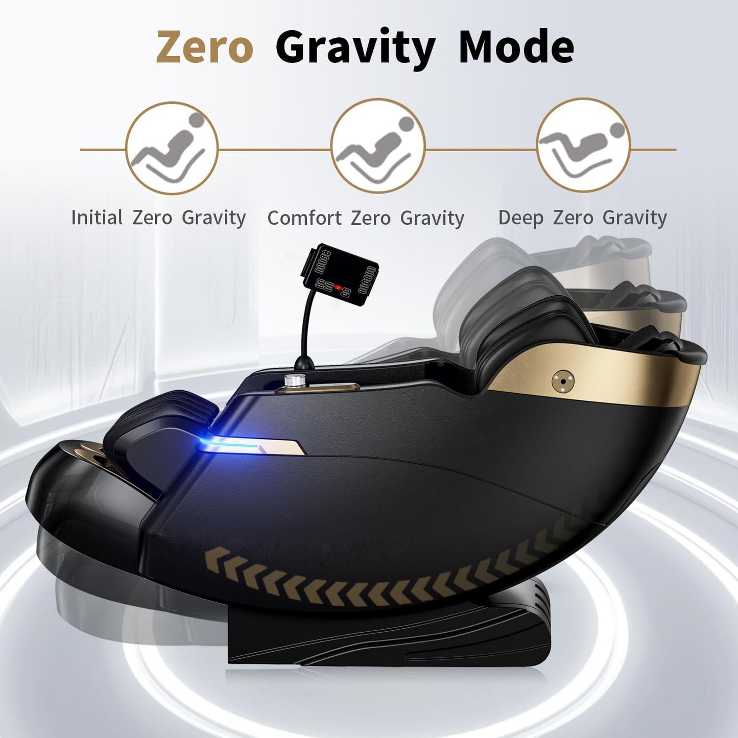 Full Body Zero Gravity Massage Chair, 51'' SL Track with 3 Levels Zero Gravity & Body Scan, 20 Auto Massage Programs, 3D Shiatsu Deep Tissue Massage, Foot Rollers, Airbag, Heating, Yoga Stretch