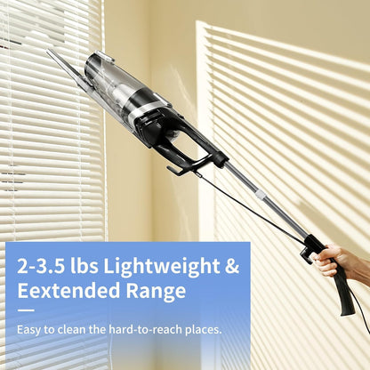 Skiennix Corded Stick Vacuum Cleaner - Powerful Suction for Pet Hair on Carpet, Tile & Hard Floors