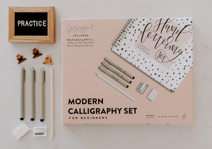 Modern Calligraphy Kit for Beginners: A Creative Craft Kit for Adults featuring Hand Lettering 101 Book, Brush Pens, Calligraphy Pens, and More (Calligraphy Practice Book Series)