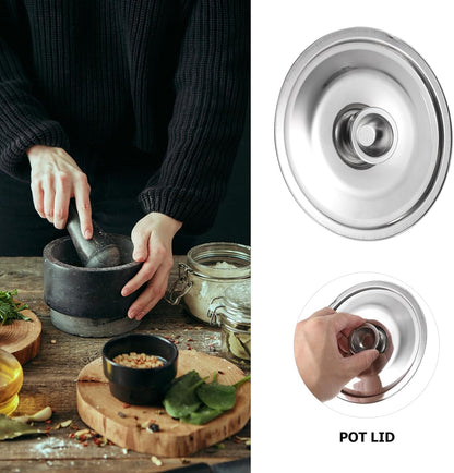 Silver Stainless Steel Pan and Pot Lid, Universal Replacement Cover for Skillets and Frying Pans, 16cm Diameter