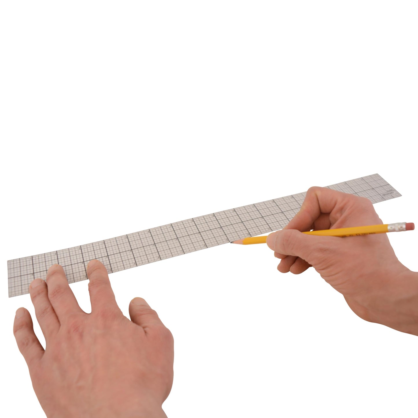 Westcott Transparent Beveled Graph Ruler with Zero-Centering Scale, Back-to-School, School Supplies, Classroom Supplies, 2 X 18-Inch