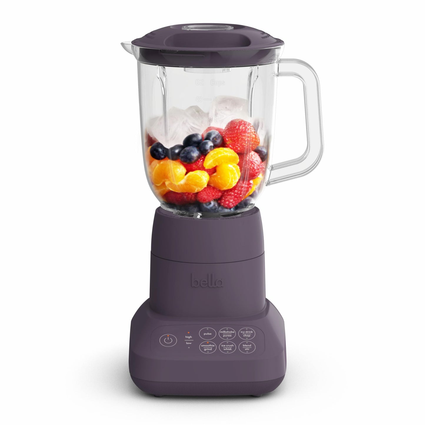 bella 10 Speed Countertop Blender, Juicer & Smoothie Maker, Fits-anywhere™ Kitchenware, Slim Flip & Store Design, Dishwasher Safe 48oz Capacity Pitcher & Lid, Stainless Steel Blade, 450 Watt, Oatmilk