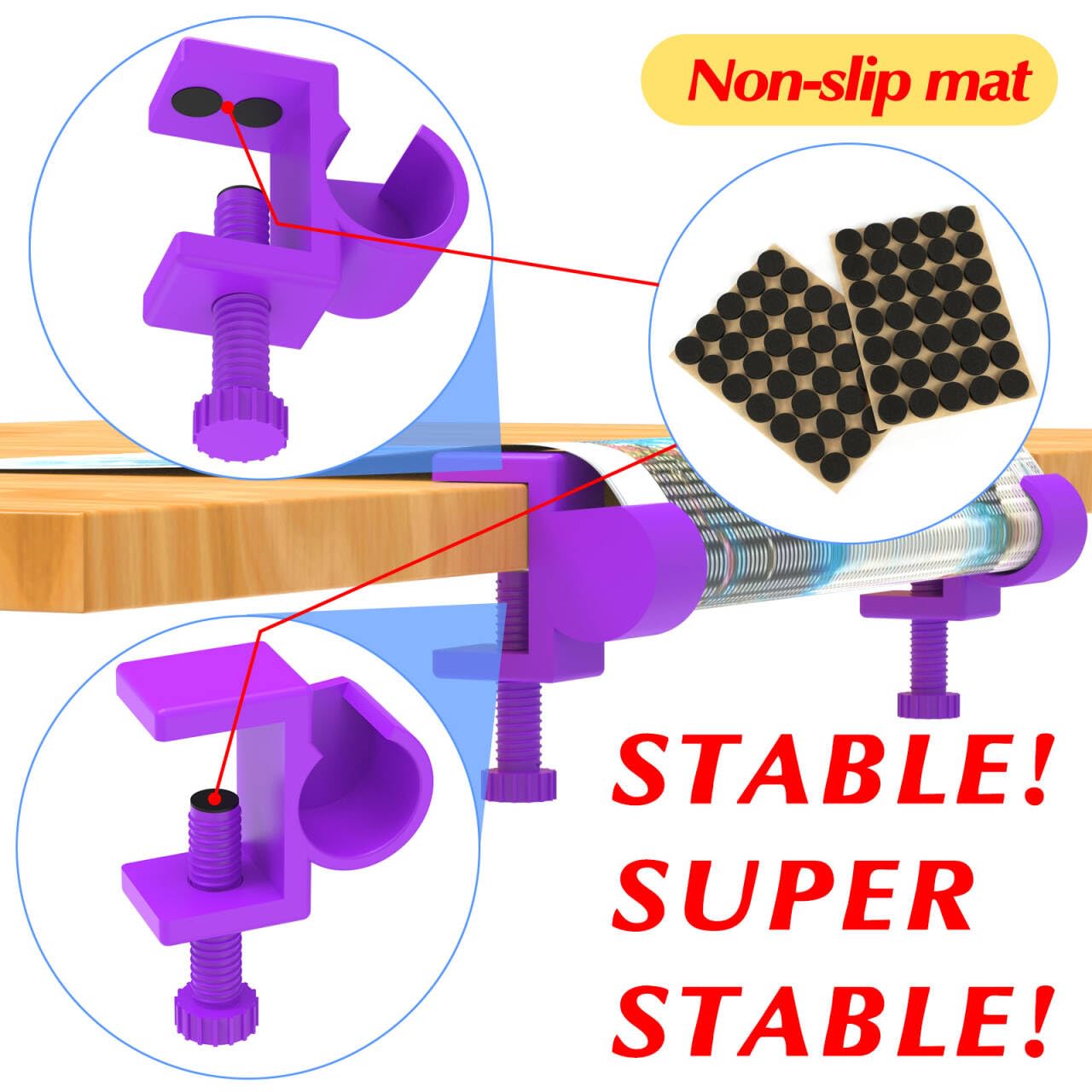 GFYYBKJ Diamond Painting Canvas Table Clamp Set, Diamond Painting Canvas Roll Holder, Diamond Art Kits and Craft Accessories for Adults, Gift for DIY Diamond-Painters(Purple)