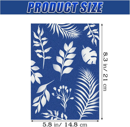Sun Print Paper Kit Cyanotype Paper, 60 Sheets Cyanotype Papers with 1 Sheet Acrylic Panel, High Sensitive Nature Solar Activated Printing Art Supplies for Arts Crafts DIY Project