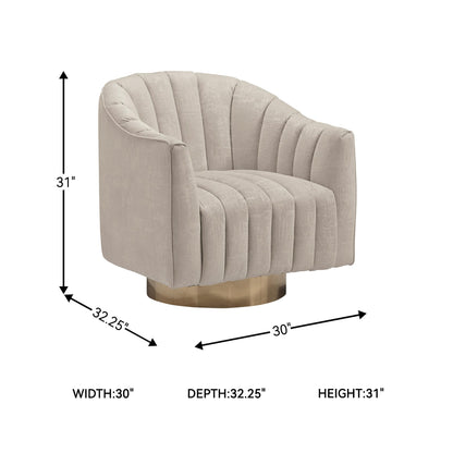 Signature Design by Ashley Penzlin Swivel Accent Chair, Beige