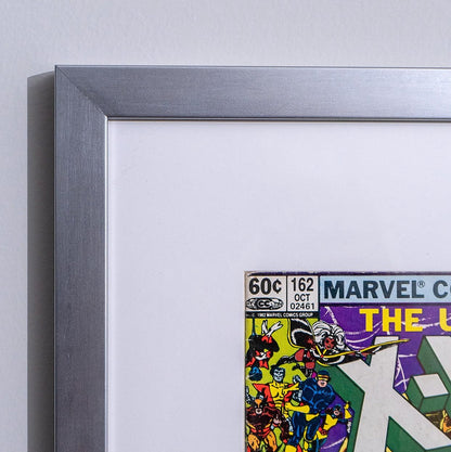 8x8 Silver Pewter Wood Picture Frame, Square Frame with UV Acrylic, Foam Board Backing & Hanging Hardware