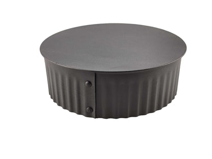 LKQI Replacement 6 in Black Stove Pipe Clean Out Tee Cap with Crimp 24 Gauge Fits Models：BM0151 6527618