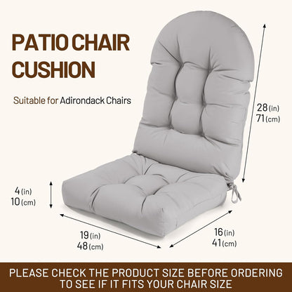 Cushion,44 Inches Adirondack Chair Waterproof High Back Outdoor Chair Cushions with Non-Slip Bottom,High Back Patio