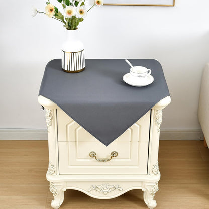 24x24 Inch Small Square Tablecloth Washable Polyester Side Table Cloth Solid Grey Heavy Duty End Table Cover for Dining