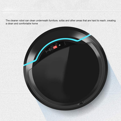 Robot Vacuum Cleaner - USB Rechargeable Automatic Smart Robot Vacuum Floor Cleaner for Household Sweeping, Black