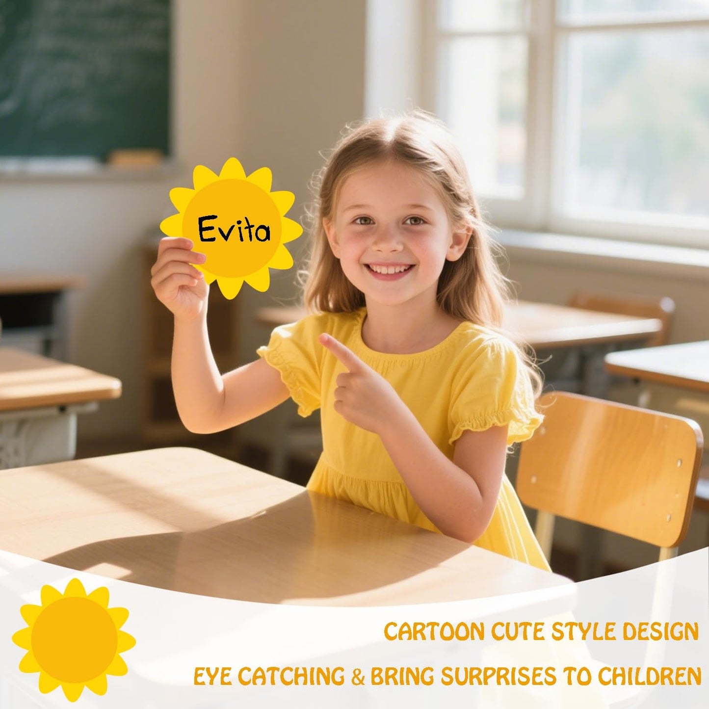 100Pcs Sun Cutouts Cardboard Gold Sun Shape Bulletin Board Decor 4 Inch- Blank Sunshine Paper Shape Creative Supply Die Cut with Glue Points for Classroom Office Home Decor