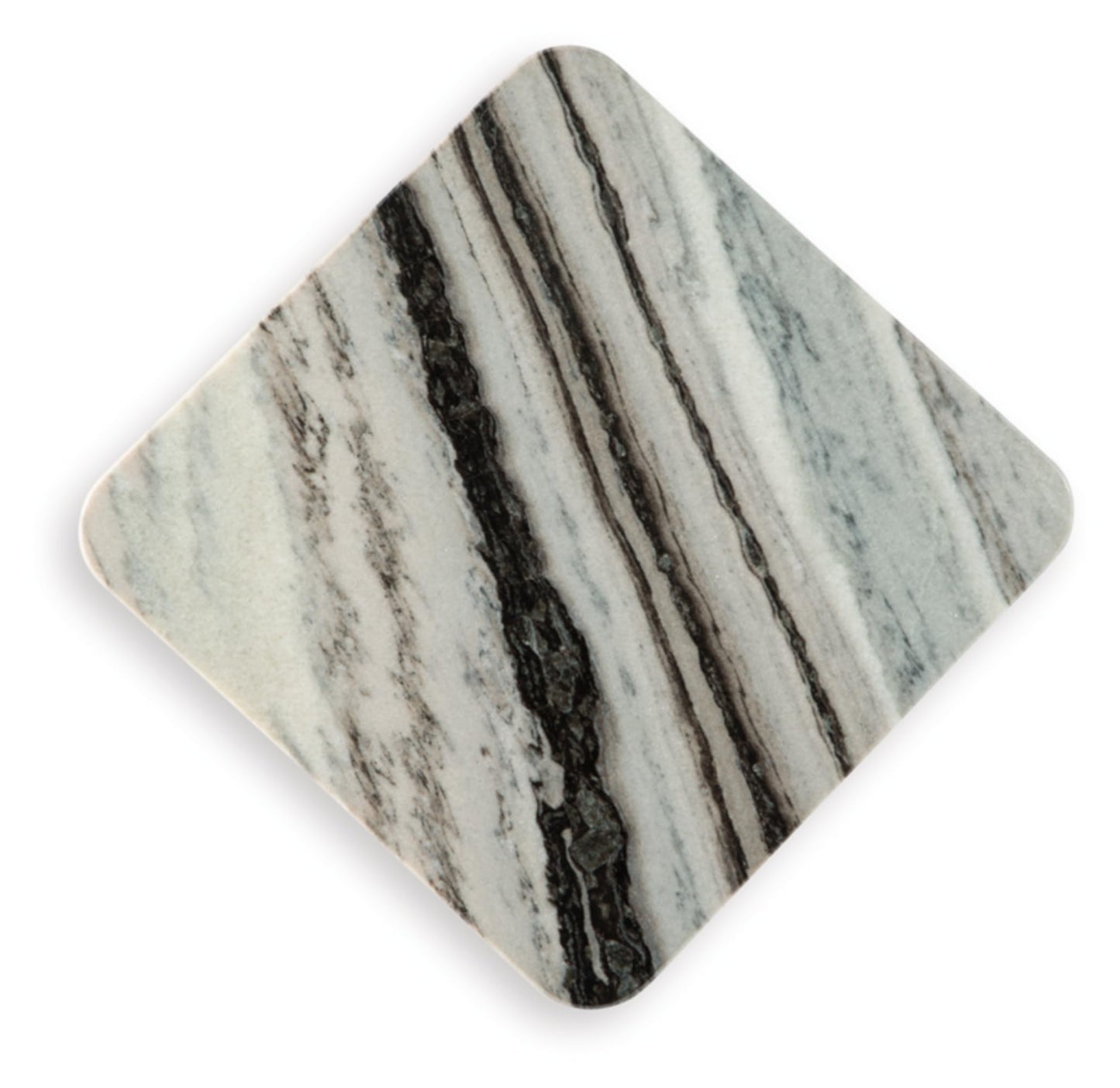 Signature Design by Ashley Baretton Contemporary Marble Accent Coffee Table with Cross Pedestal Base, Neutral Palette, Sculptural, Artful, Top to Floor 14.38", Black, White and Taupe Tones