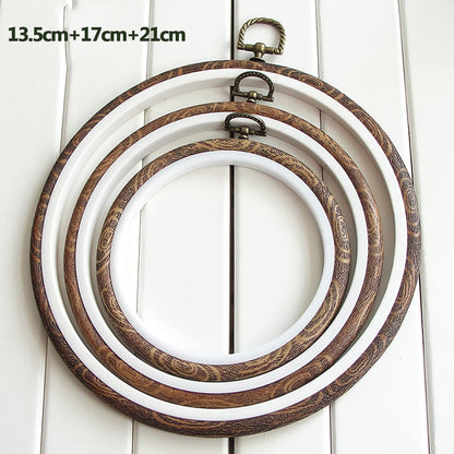ELUKHT Embroidery Hoop Floor Stand,Adjustable Cross Stitch Embroidery Frame,with 13.5cm+14cm+17cm Hoops Rings,Hoop Holder Stand for Hand Work and Needlepoint Craft