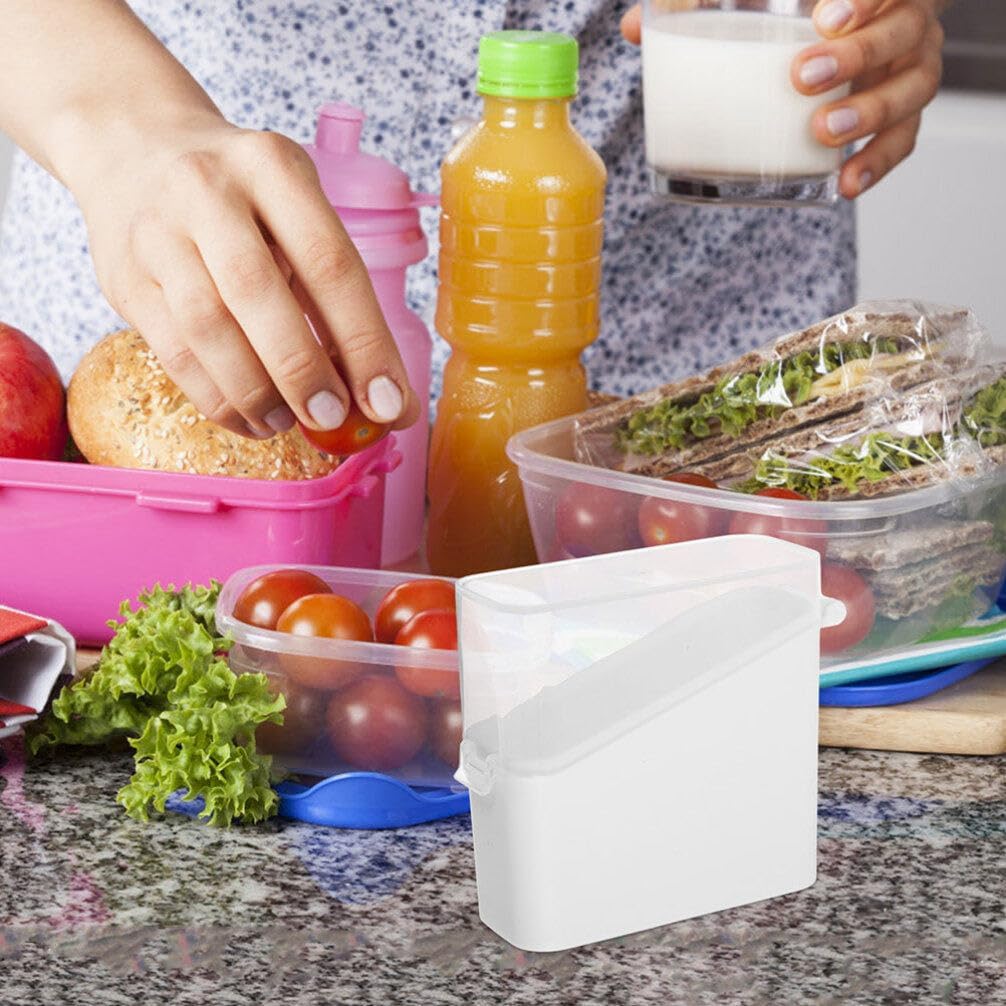 PRETYZOOM Cheese Slice Storage Container, 2pcs Sliced Cheese Saver Box with Clear Flip Lid for Fridge Bins