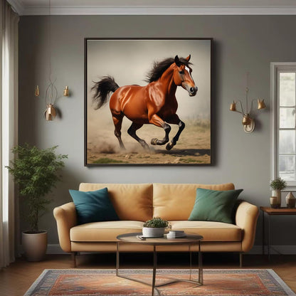 Lvmuu 5D Horse Diamond Art Kits for Adults, Large Full Round Drill Animal Diamonds Painting Sets for New Beginner Paint with Diamonds Art Crafts Home Decoration 16x16in