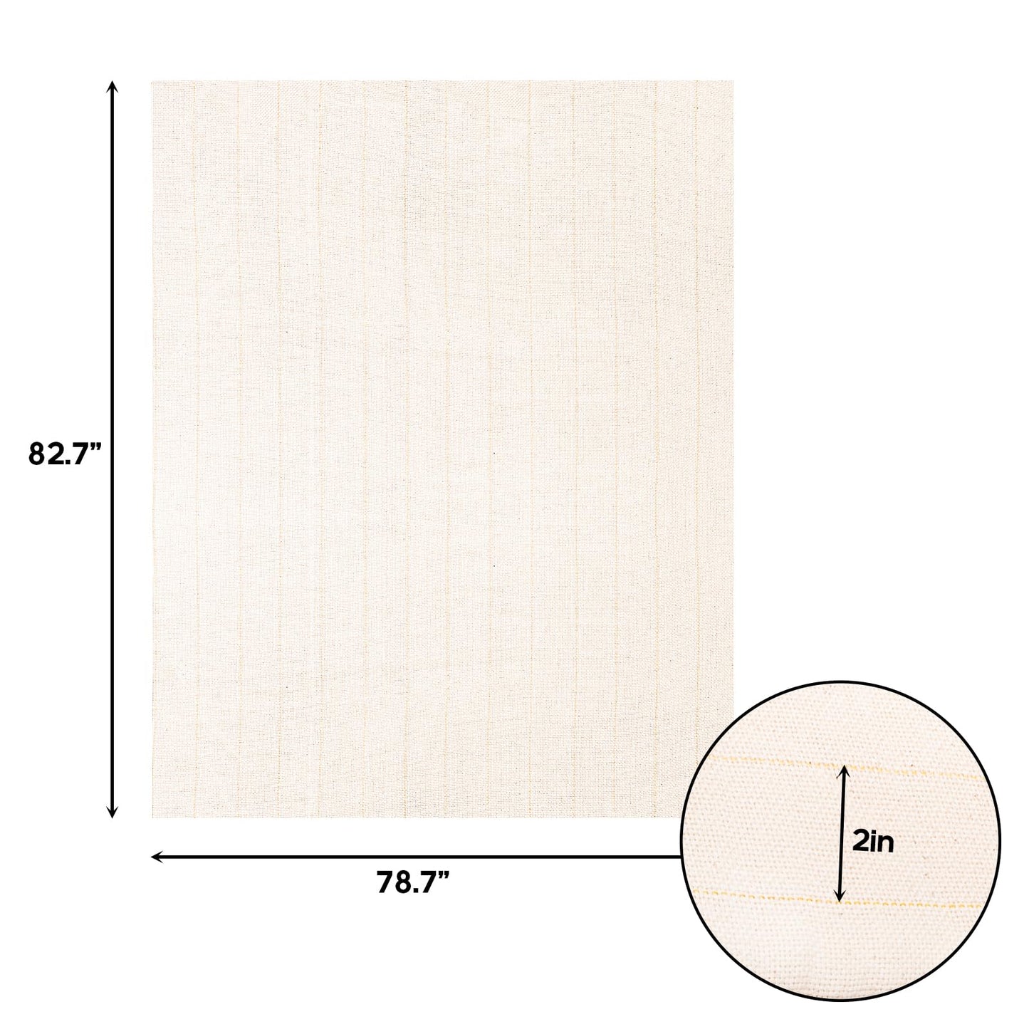 Yarlung Primary Tufting Cloth for Rug Tufting, 83" x 79" Large Overlocking Monks Cloth with Marked Lines, Rug Backing Fabric for Cut/Loop Pile Tufting Gun, Punch Needle