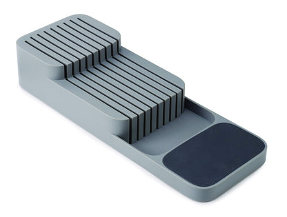 Joseph Joseph DrawerStore Knife Organizer, holds up to 9 knives, Kitchen Organization & Drawer Storage – Compact, Gray