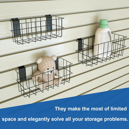 NeatiEase 29 PCS Slatwall Accessories Kit - Heavy Duty Hooks & Baskets for Garage Storage | Multi-Sized