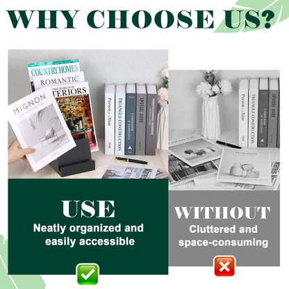 HKSZEH 4 Tier Wood Brochure Display Stand 6 x 9 inch Black Brochure Holder Pamphlet Display Stand for 5.5 x 8.5 inch 5 x 7 inch Booklets Menus Postcard Holder Multi Purpose Organizer