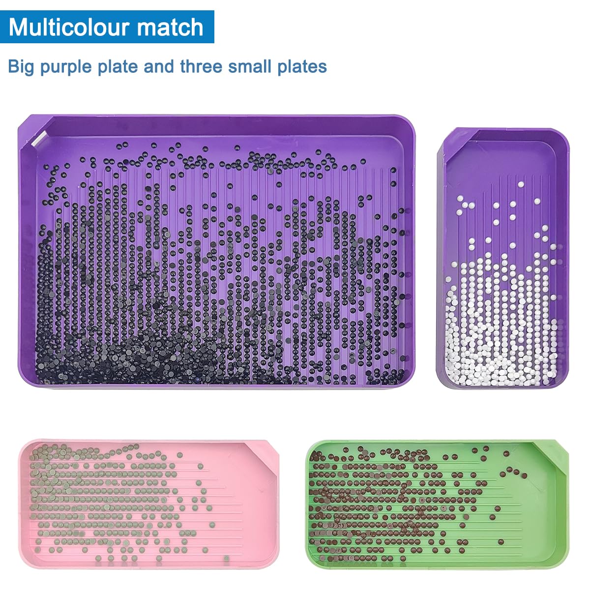 AFUNTA 52 PCs Diamond Art Kits, 13 Size Trays, 9 Pens, 30 Wax, Colourful Art Tools
