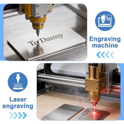 Afcabakila 30pcs 304 Stainless Steel Metal Business Card Blanks Laser Engraving Metal Cards 3.4" x 2.1" 0.8mm Thick for DIY Customizable Nameplates Gift Professional Branding