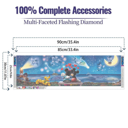 JYLMOOD Cartoon Diamond Painting Kits for Adults 5D Diamond Art Kits for Beginner,DIY Full Drill Diamond Rhinestone with Tools Accessories for Home Wall Decor Christmas 12x35inch