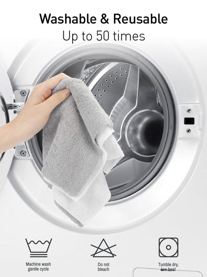 Fantasticlean Microfiber Cleaning Cloth Roll -40 Pack, Tear Away Microfiber Towels, 12" x 12", Reusable, Washable, Scratch Free, Ultra Absorbent Dishcloth for for All-Around Cleaning Supplies (Grey)