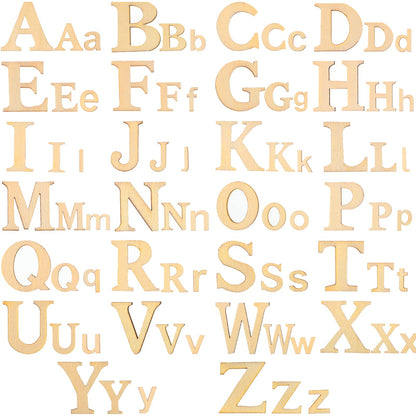 Blulu 260 Pcs 1 Inches and 2 Inches Wooden Alphabet Letters Bulk Unfinished Wood Alphabet Letters for Craft DIY Natural Blank ABCs Cutouts for Spelling Learning Painting Craft Project Home Wall Decor