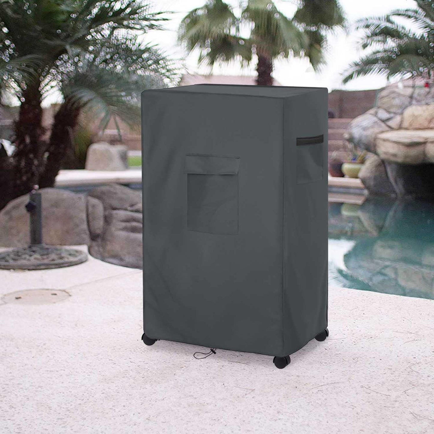 Heavy Duty Waterproof Evaporative Cooler Cover for MC26A, 21"L x 15"W x 32"H Swamp Evaporative Cooler Cover, Grey