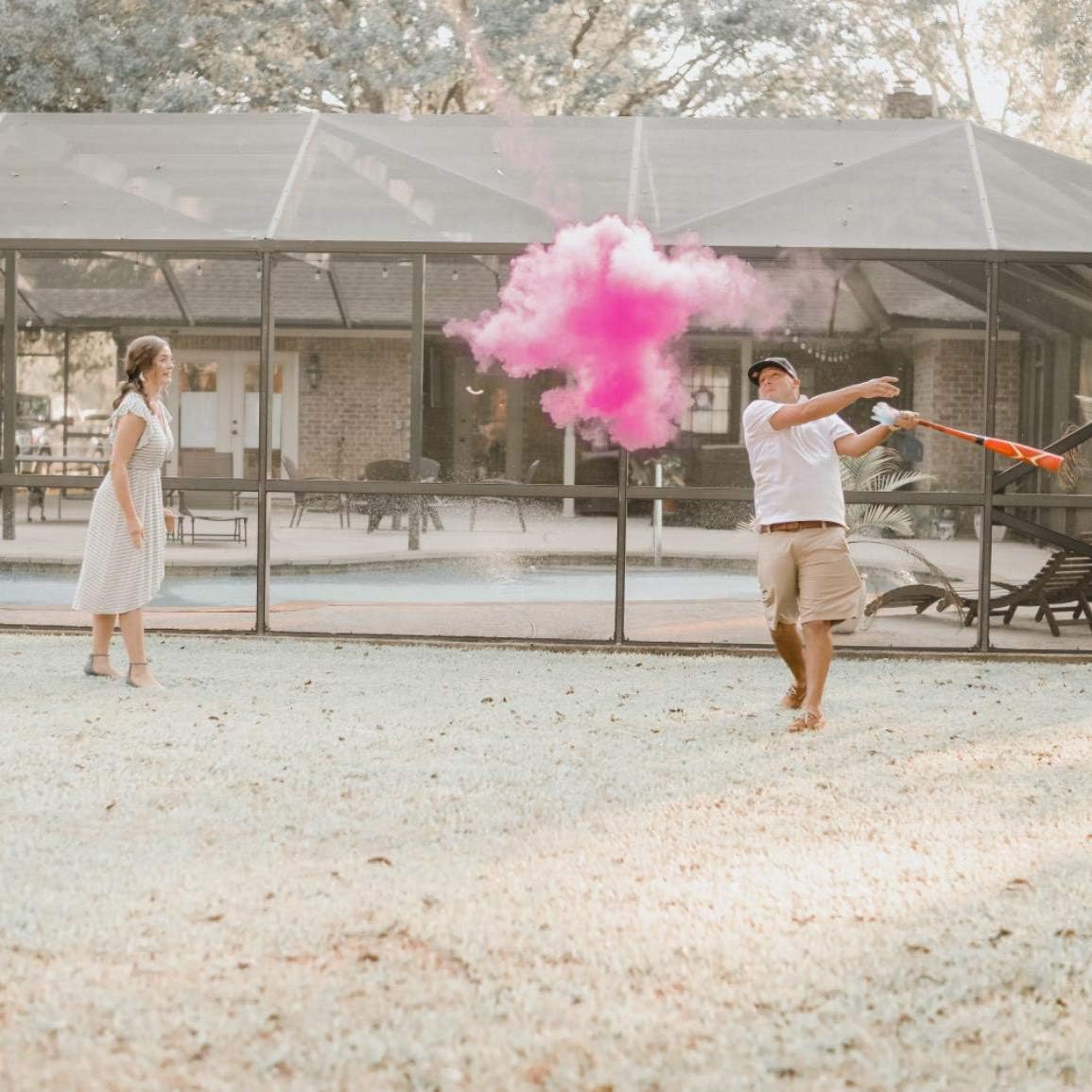 Set Gender Reveal Baseball - (Blue and Pink Balls) Exploding with Powder - Best Idea for Boy or Girl Baby Revealing