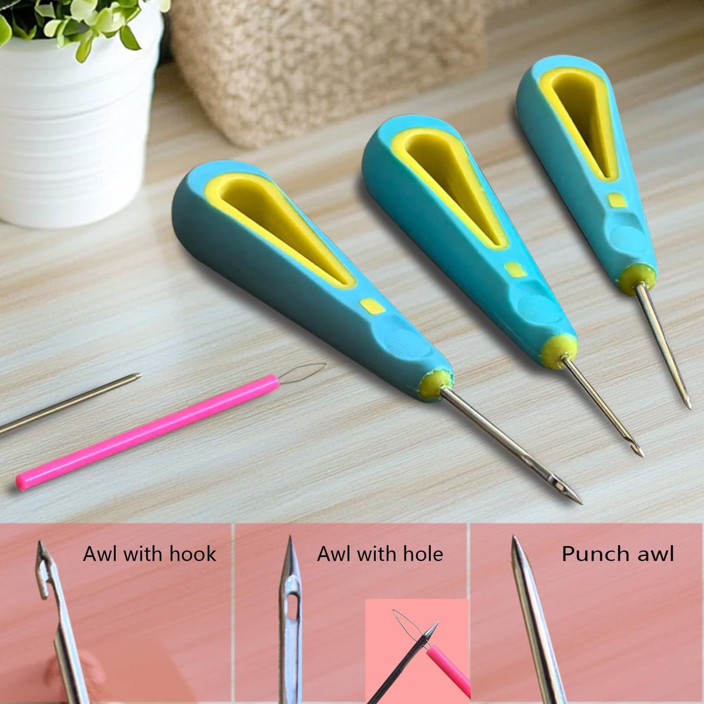 Candle Making Kit for Adults Beginners with Storage Bag, Candle Making Supplies Used for Punching and Inserting Candle Mold Wicks, Candle Making Tools Including Punching Needle with Hook and Large Eye
