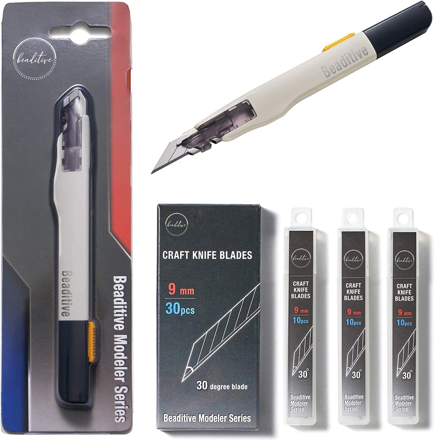 Beaditive High Precision Detail Craft Knife With 30 blades - 30 Degree Blade Utility Knife - Art, Craft, Model Making