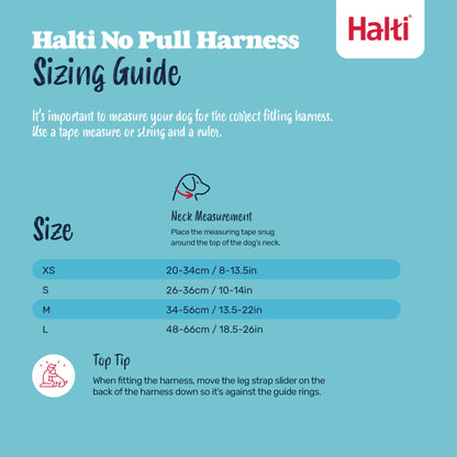 HALTI No Pull Harness - to Stop Your Dog Pulling on The Leash. Adjustable, Lightweight and Easy to Use. Reflective Dog Training Harness for Large Dogs (Size L, Forest Green)