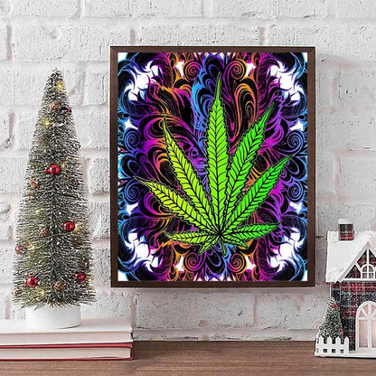5D DIY Diamond Art Kits for Adults Leaf Full Drill Art Arts Craft for Home Wall Decor 12x16 inch